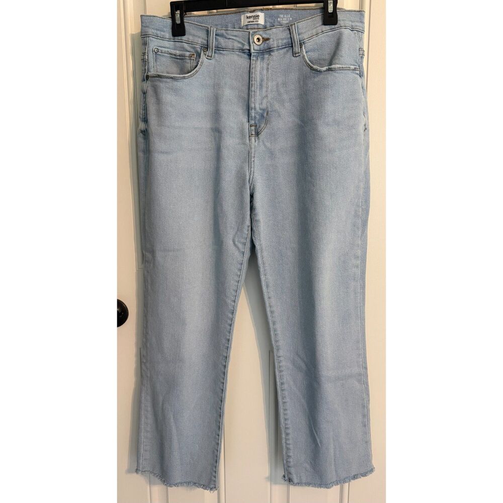 Kensie The Allie Women's High Rise Slim Straight Jeans size 14/32